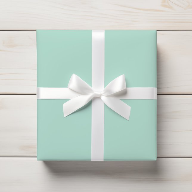 Minimalistische Pastell Aqua Mint Geschenkpapier (Von Creator hochgeladen)