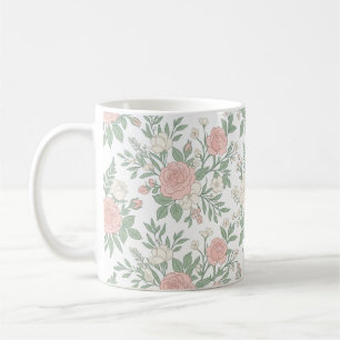 Minimalistische Pastell-Blüten-Kaffeetasse Kaffeetasse