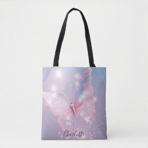 Minimalistische Pastell Butterfly Tote Bag