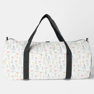 Minimalistische Pastell-Wildblume Duffle Bag