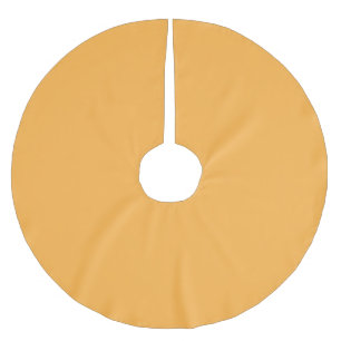 Minimalistische Pastellfarben Orange Solid Color Polyester Weihnachtsbaumdecke