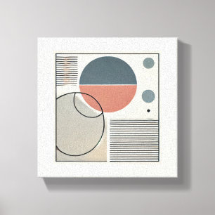 Minimalistische pastellfarbene abstrakte Kunst Leinwanddruck