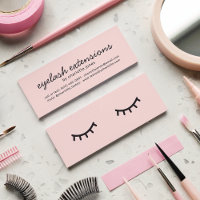 Minimalistische Pastellrosa niedliche Wimpern-Abbi
