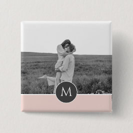 Minimalistische Pastete Rosa Personalisierter Name Button