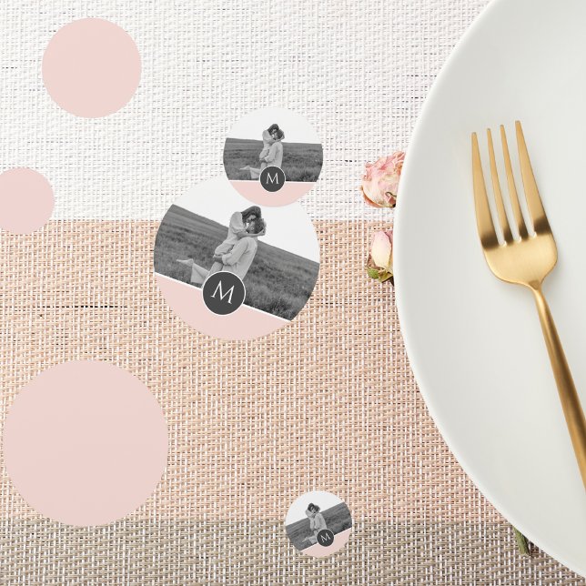 Minimalistische Pastete Rosa Personalisierter Name Konfetti (Von Creator hochgeladen)