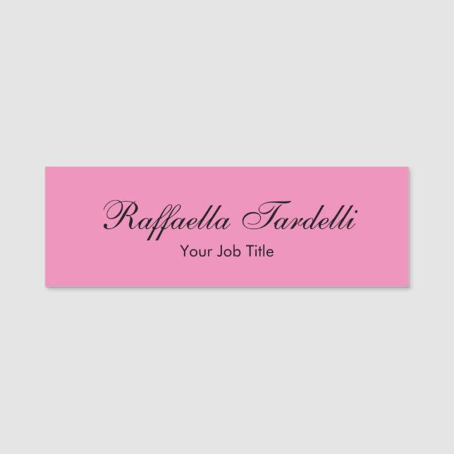 Minimalistische personalisierte, benutzerdefiniert namensschild (Vorderseite)