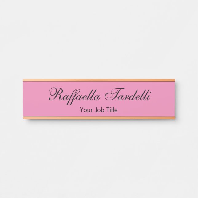 Minimalistische personalisierte, benutzerdefiniert türschild (Vorderseite )