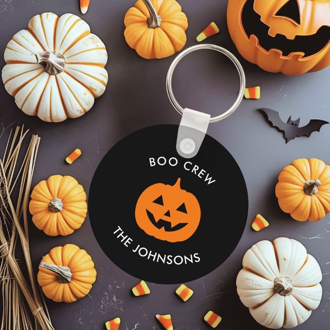 Minimalistische Personalisierte Boo-Crew Halloween Schlüsselanhänger (Von Creator hochgeladen)
