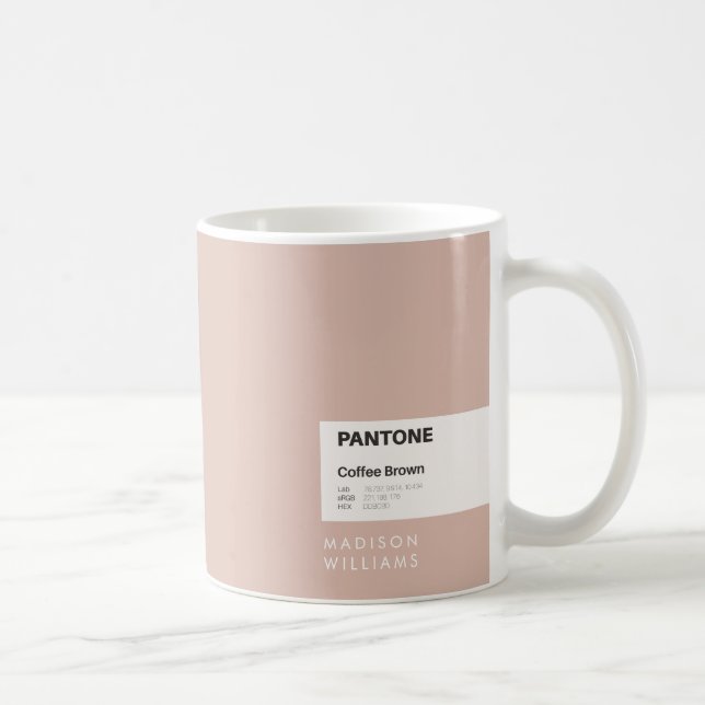 Minimalistische personalisierte Kaffeetasse mit in (Rechts)