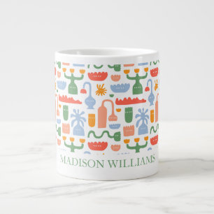 Minimalistische personalisierte Kaffeetasse mit in Jumbo-Tasse