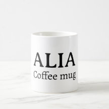 Minimalistische personalisierte Namens-Kaffeetasse
