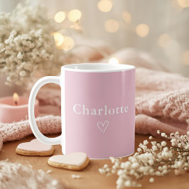 Minimalistische personalisierte Namens-Tasse Kaffeetasse