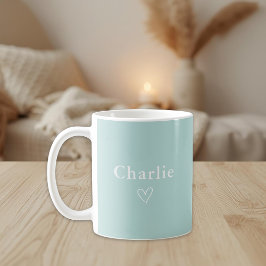 Minimalistische personalisierte Namens-Tasse Kaffeetasse
