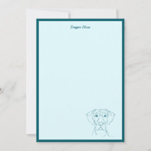 Minimalistische personalisierte Notizkarten – Dogg Mitteilungskarte