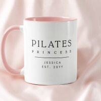 Minimalistische Personalisierte Rosa Pilates Prinz