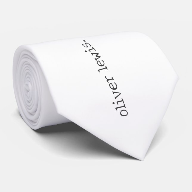 Minimalistische Personalisierte Schreibmaschinen-S Krawatte (Gerollt)
