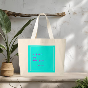 Minimalistische personalisierte Von der Sonne gekü Jumbo Stoffbeutel