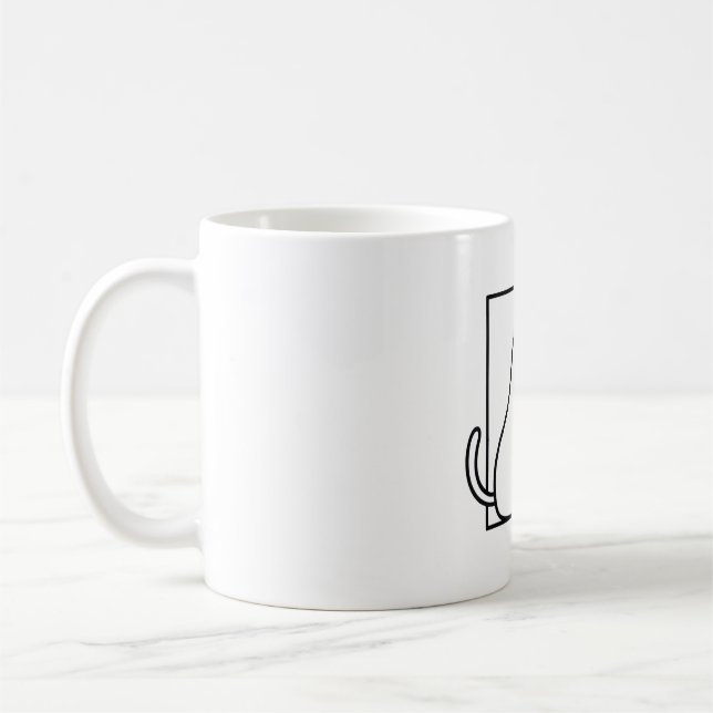 Minimalistische Pet-Liebe - Das perfekte Design fü Kaffeetasse (Links)