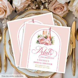 Minimalistische Petals und Prosecco benutzerdefini Serviette