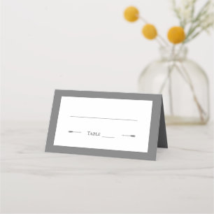 Minimalistische Pfeifensehen Grau Platzkarte
