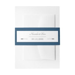 Minimalistische Pfeifensehen Marseille Blue Einladungsbanderole