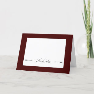 Minimalistische Pfeifensehen Rot Dankeskarte