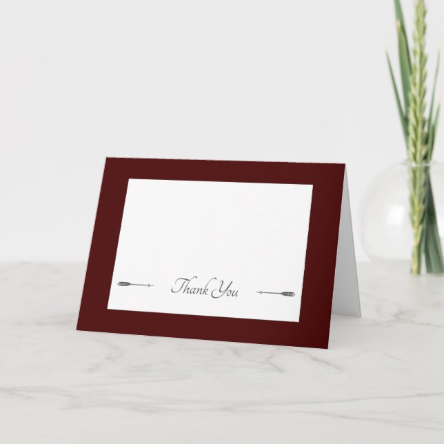 Minimalistische Pfeifensehen | Rot Dankeskarte (Vorderseite)
