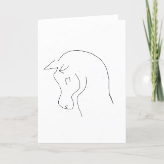 Minimalistische Pferdekarte Dankeskarte
