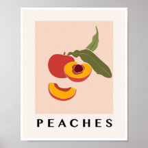 Minimalistische Pfirsiche Obst Pfirsich Küchenkuns