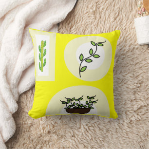 Minimalistische Pflanze Art Throw Kissen