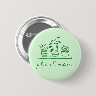 Minimalistische Pflanze Mama Niedliche Pflanze Lov Button
