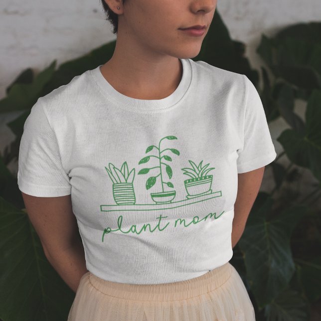 Minimalistische Pflanze Mama Niedliche Pflanze Lov T-Shirt (Von Creator hochgeladen)