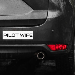 Minimalistische PILOT WIFE Typografie, Einfache Lu Autoaufkleber