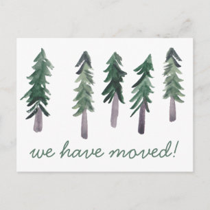 MINIMALISTISCHE Pinienbäume  Wasserfarbe CUSTOM Postkarte