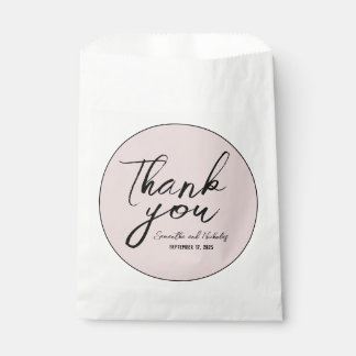 Minimalistische Pink-Kalligraphie-Skript Vielen Da Geschenktütchen