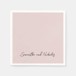Minimalistische Pink-Kalligraphieschrift Serviette