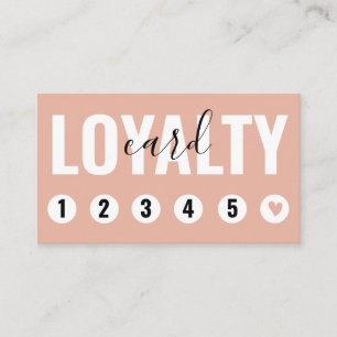 Minimalistische Pink Script Loyalty Card Treuekarte