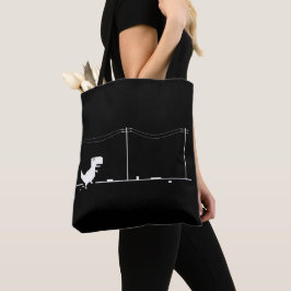 Minimalistische Pixel Dinosaurier Tote Bag