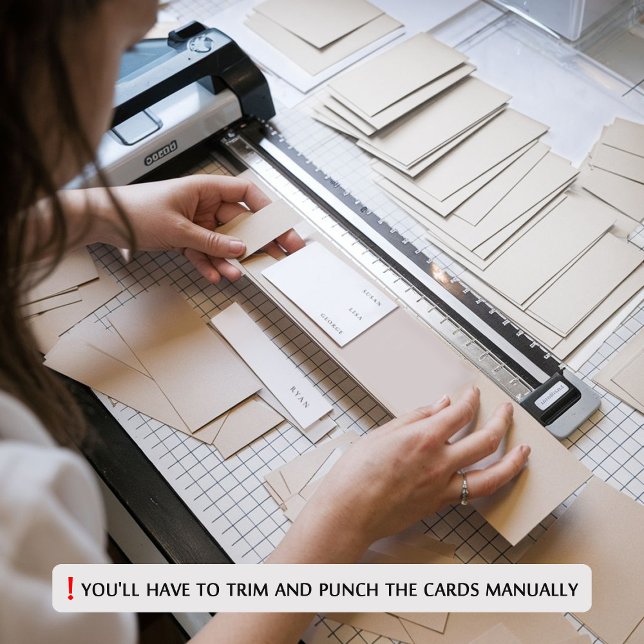 Minimalistische Platzkarten für den Black Wedname (Von Creator hochgeladen)