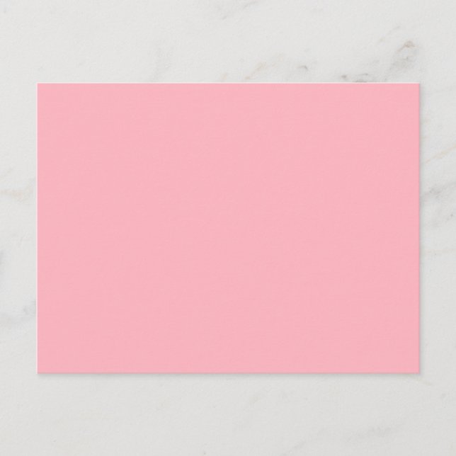 Minimalistische Postkarte in weichrosa (Vorderseite)