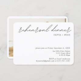 Minimalistische Probe Abendessen Kleine Umschließu Begleitkarte