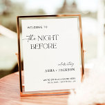 Minimalistische Probe Dinner Willkommensschild Poster<br><div class="desc">Dieses hübsche, individuell gestaltete Probe Welcome Sign Hotel besticht durch ein minimalistisches Design in Schwarz/Weiß - ein idealer Ausgangspunkt, um Ihre Probe zu einem Abendessen oder einem besonderen Anlass zu begrüßen. Editieren Sie die meisten Texte einfach nach Ihrem Stil! Text- und Hintergrundfarben sind vollständig editierbar —> klicken Sie auf die...</div>