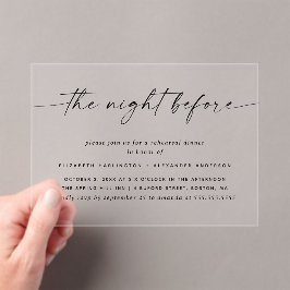 Minimalistische Probe | Moderne Transparenz Acryleinladungen