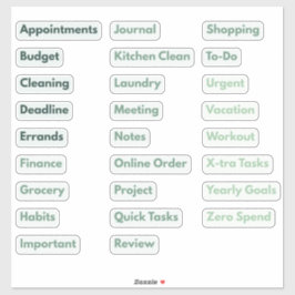 Minimalistische Produktivitäts- und tägliche Aufga Aufkleber