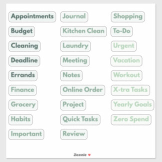 Minimalistische Produktivitäts- und tägliche Aufga Aufkleber