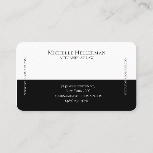 Minimalistische professionelle Visitenkarte (Rückseite)