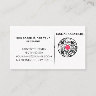 Minimalistische professionelle Visitenkarte mit QR