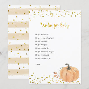 Minimalistische Pumpkin Floral Wünsche für Kinders Einladung