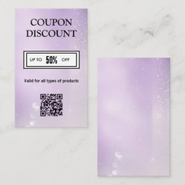 Minimalistische QR-Code-Diskontkarte Visitenkarte