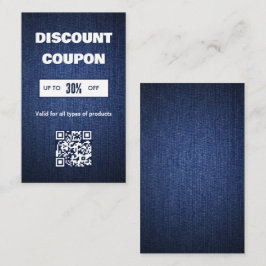 Minimalistische QR-Code-Diskontkarte Visitenkarte